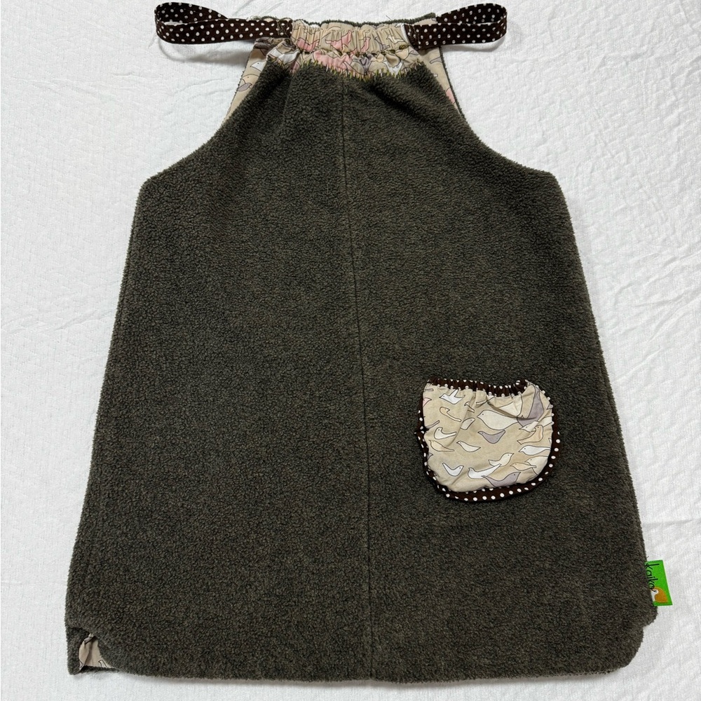 Kaiko | size 110 about 4T excellent preowned condition tank top dress green fuzz